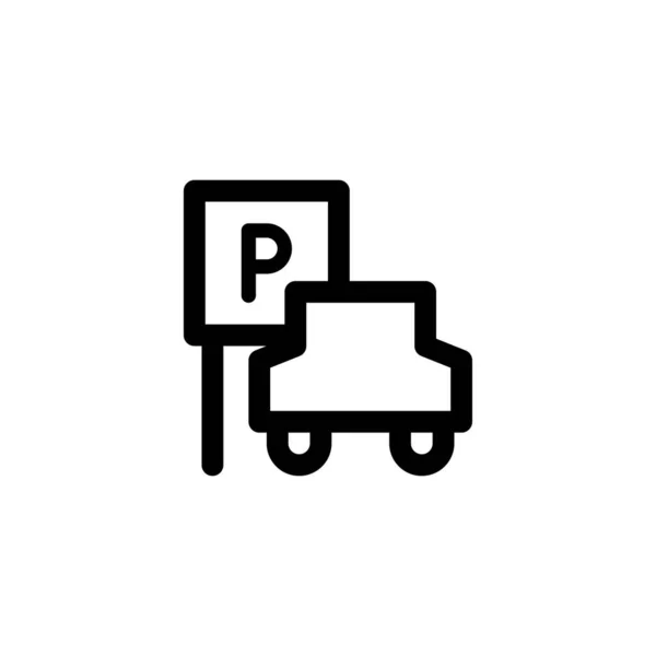 Auto parkeer pictogram vector illustratie — Stockvector