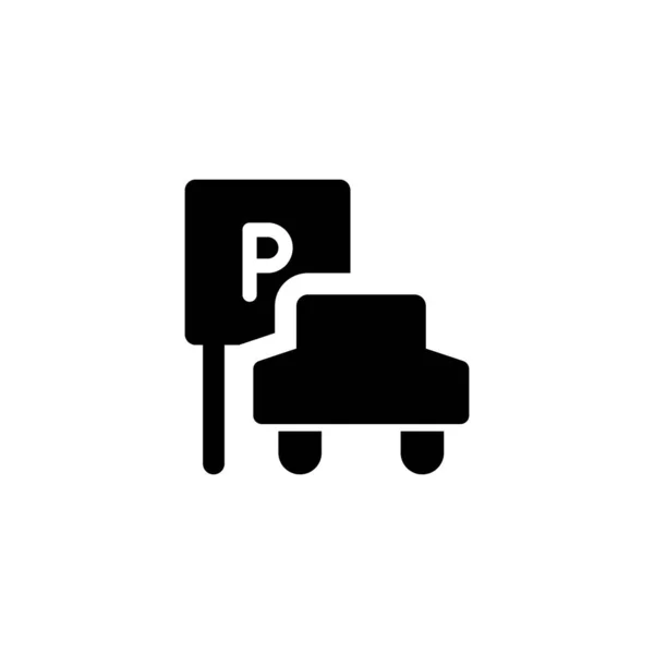 Carro estacionamento ícone vetor ilustração —  Vetores de Stock
