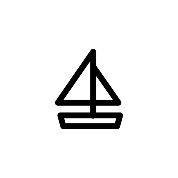 Jacht ikona ilustracja wektor łódź żaglówkę — Wektor stockowy