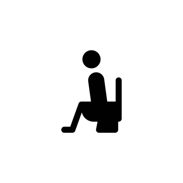 Toalett, rastrum ikon vektor illustration — Stock vektor