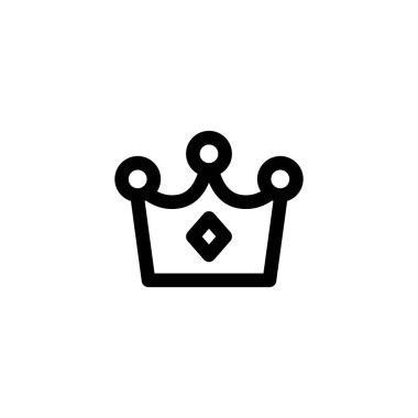 Crown King ikon vektör illüstrasyonu