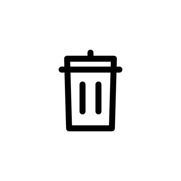 Bin eliminar icono vector ilustración — Vector de stock