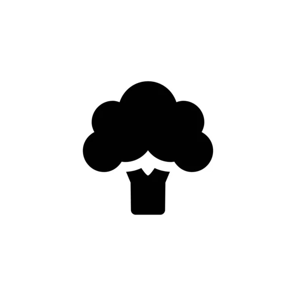 Brocolli pictogram, plantaardige vector illustratie — Stockvector
