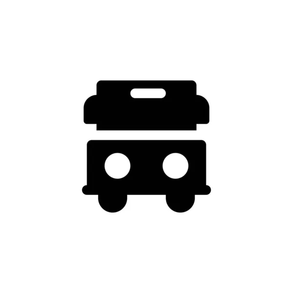バス、交通アイコンベクトルイラスト — ストックベクタ