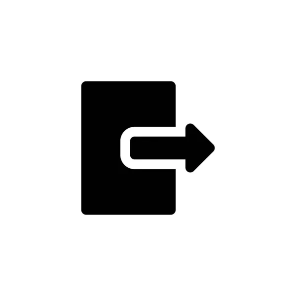 Uitgang deur pictogram vector illustratie — Stockvector