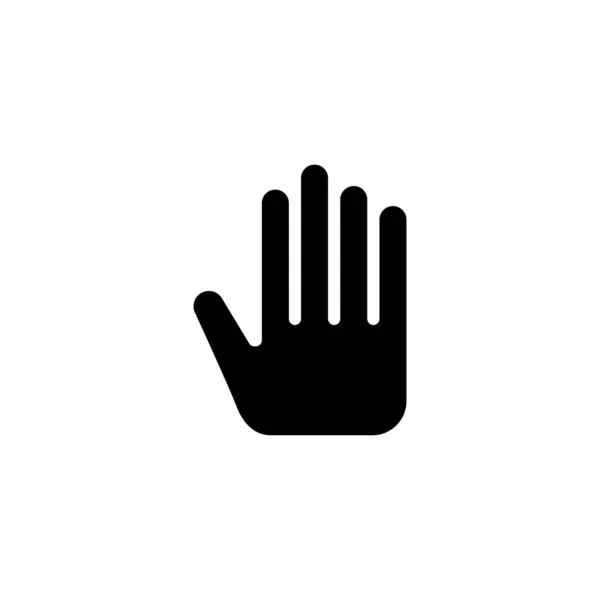 Plam mano icono vector ilustración — Vector de stock
