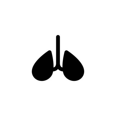 İnsan akciğer ikonu vektör illüstrasyonu