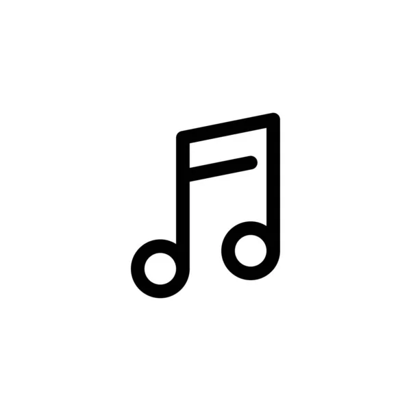 Música nota icono vector ilustración — Vector de stock