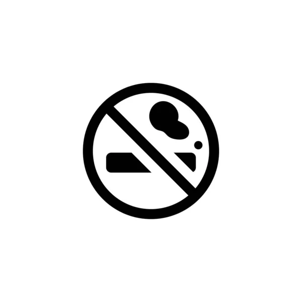 Bez vektorové ilustrace ikony kouření — Stockový vektor