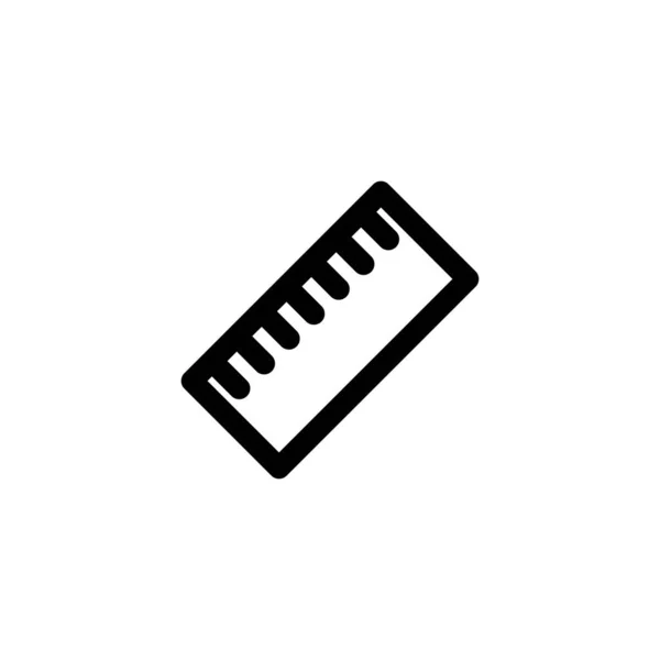 Liniaal gereedschap pictogram vector illustratie — Stockvector