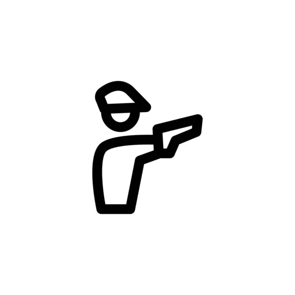 Politieman COP pictogram vector illustratie — Stockvector