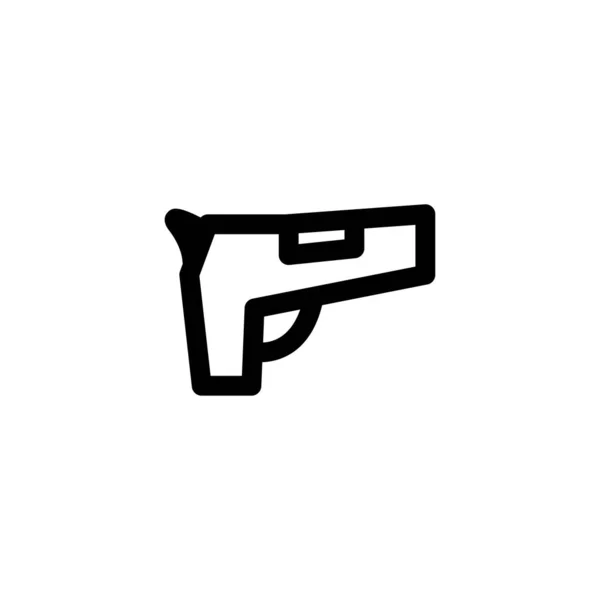 Pistolet pistolet icône vectoriel illustration — Image vectorielle