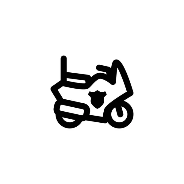 Politiemotor fiets pictogram vector illustratie — Stockvector