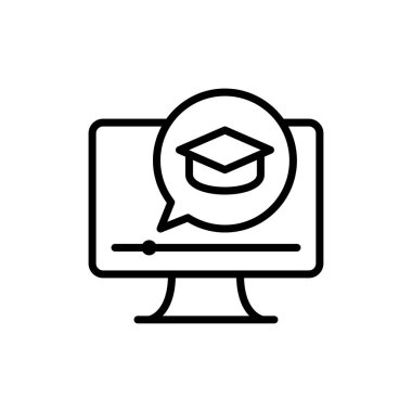 E öğrenme simgesi vektör illüstrasyon işareti