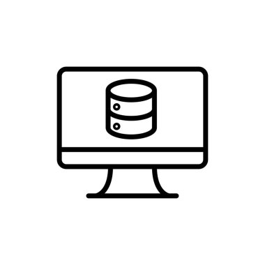 veritabanı simgesi vektör illüstrasyon işareti