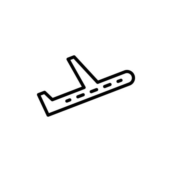Flugzeug Symbol, Flugzeug Vektor Illustration Zeichen — Stockvektor