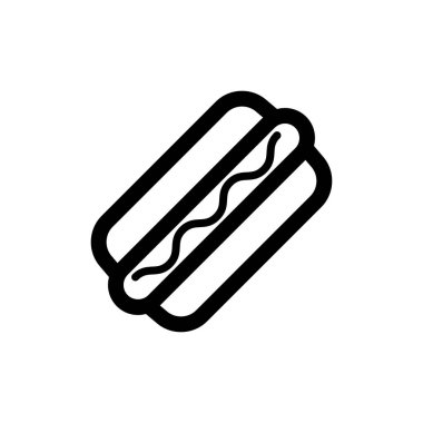 sıcak köpek simgesi, gıda vektör illüstrasyon 