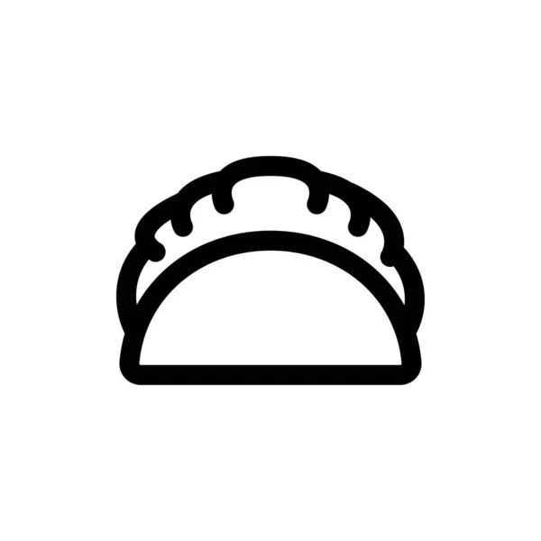 Taco-Symbol, Lebensmittelvektorillustration — Stockvektor