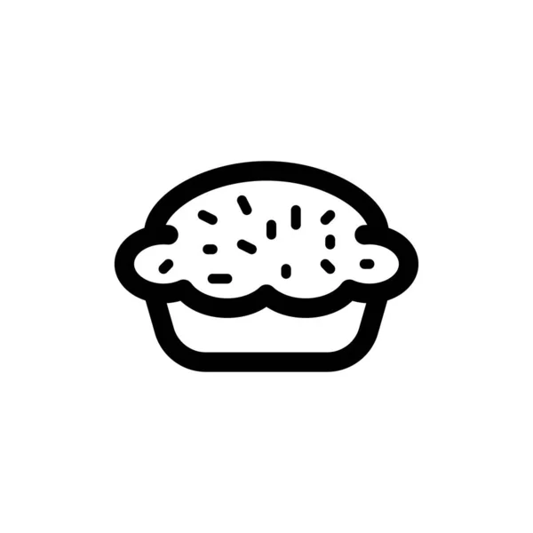 Kuchen-Symbol, Lebensmittel-Vektor-Illustration — Stockvektor