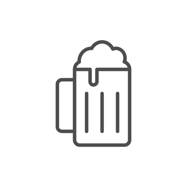 Tasse à bière icône vectorielle illustration — Image vectorielle
