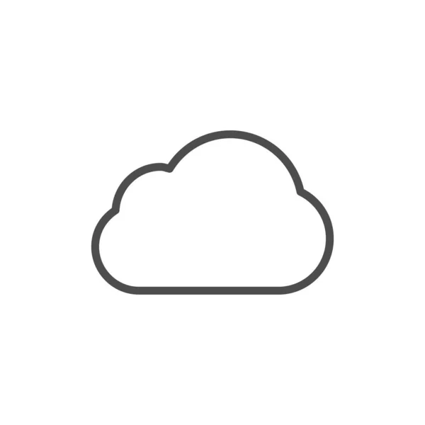 Nuvem ícone meteorológico vetor ilustração — Vetor de Stock