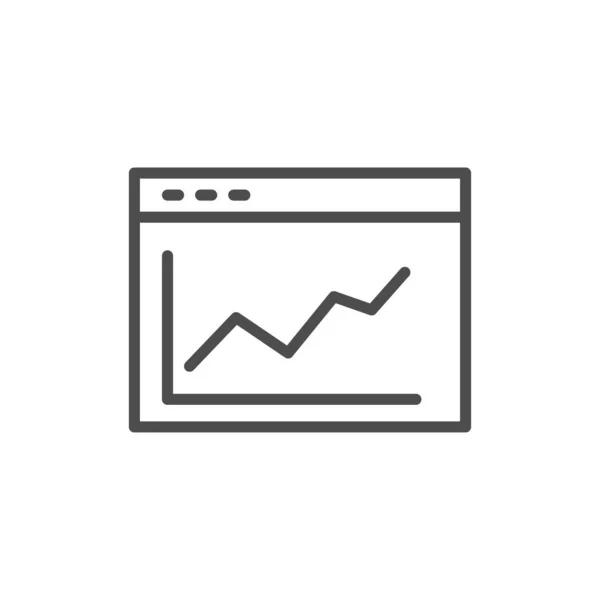 Grafico icona statistica vettoriale illustrazione — Vettoriale Stock