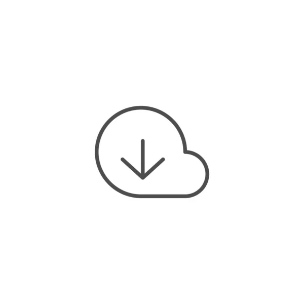 Ícone de download em nuvem ilustração vetorial — Vetor de Stock