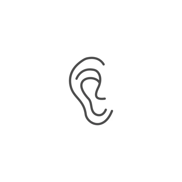 Illustration vectorielle d'icône d'oreille humaine — Image vectorielle