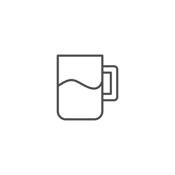 Bier mok pictogram vectorillustratie — Stockvector