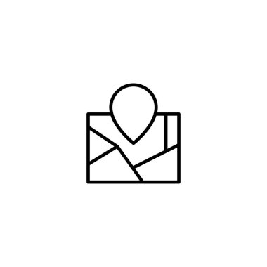 harita pin ikonu vektör illüstrasyonu