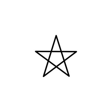 yıldız şekli ikon vektör çizimi