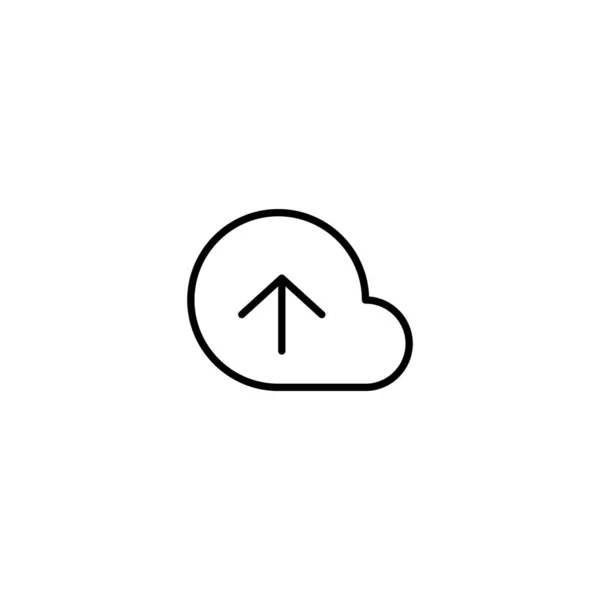 Cloud upload ícone vetor ilustração — Vetor de Stock