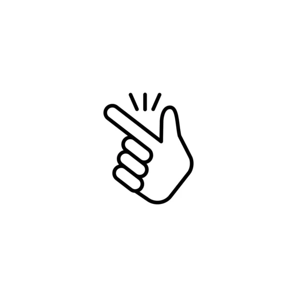 Ilustração do vetor do ícone do estalo do dedo — Vetor de Stock