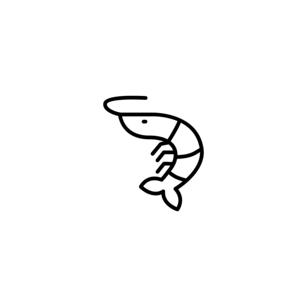 Crevettes icône vecteur illustration — Image vectorielle