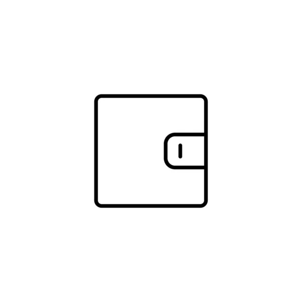 Бумажник, векторная иллюстрация значка кошелька — стоковый вектор