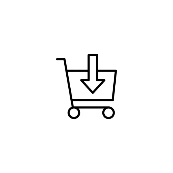 Lägg i varukorg, shopping ikon vektor illustration — Stock vektor