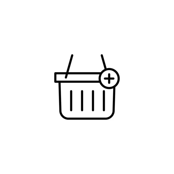 Toevoegen aan winkelmandje, shopping icon vector illustratie — Stockvector