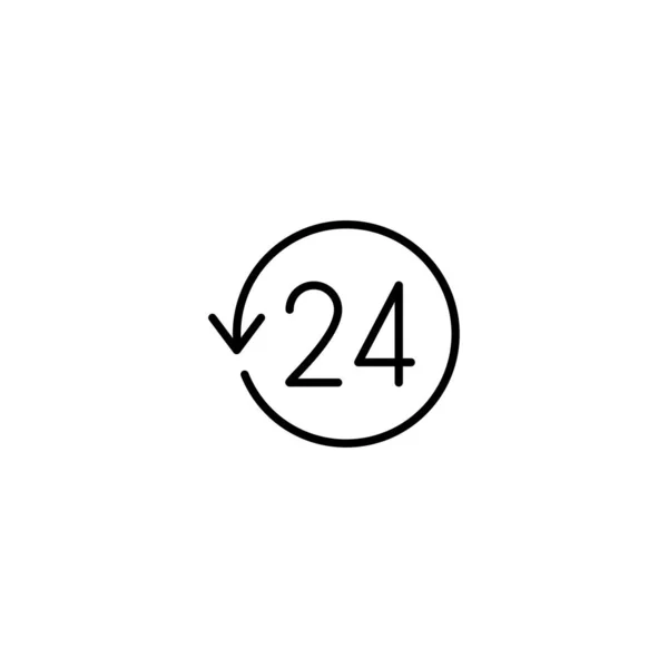 24時間サポートすべての時間アイコンベクトルイラスト — ストックベクタ