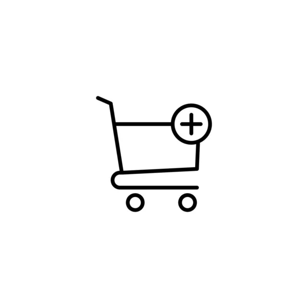 Añadir al carrito, icono de compras ilustración vectorial — Vector de stock