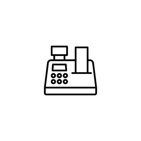 Registrierkasse Maschine Symbol Vektor Illustration — Stockvektor