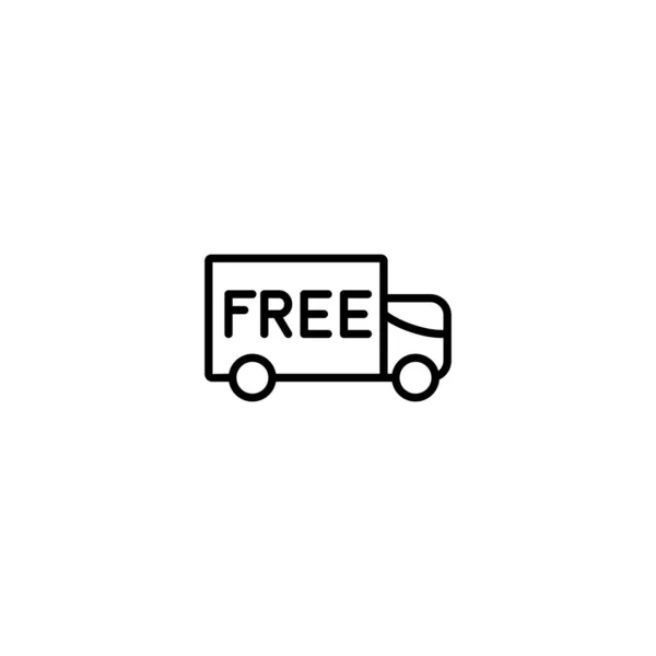 Transporte livre ícone vetor ilustração — Vetor de Stock
