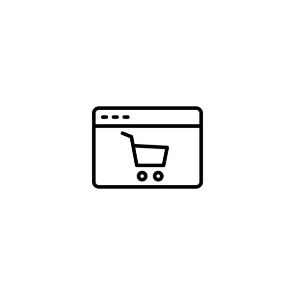 Online shopping ikon vektor illustration — Stock vektor