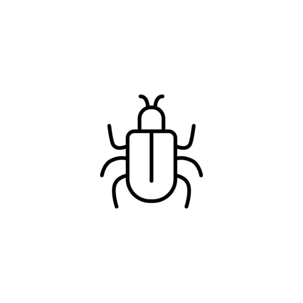 Bug insetto icona vettoriale illustrazione — Vettoriale Stock