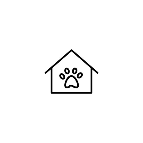 Κατοικίδιο ζώο σπίτι εικονίδιο διανυσματική απεικόνιση — Διανυσματικό Αρχείο