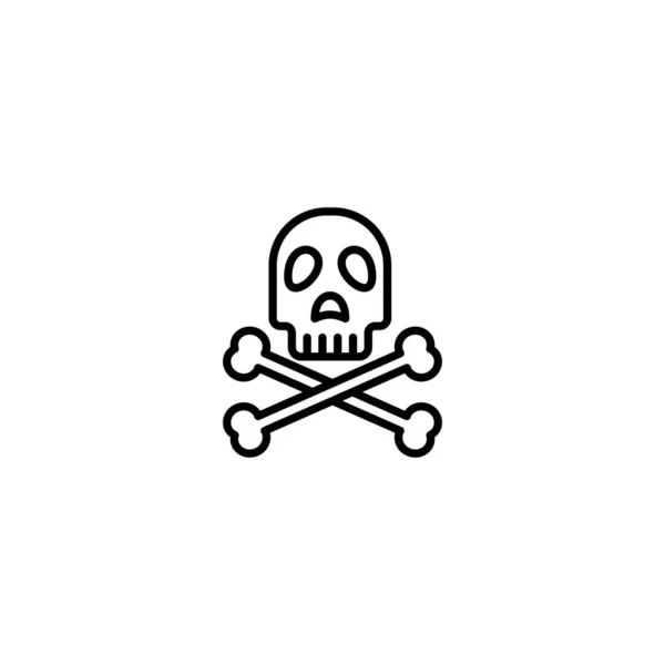Skull cross bone icon vector illustration — Stock Vector