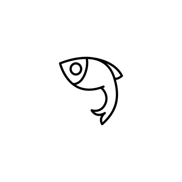 Fisk skaldjur ikon vektor illustration — Stock vektor
