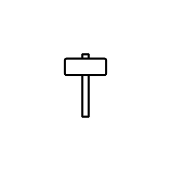 Martillo herramienta icono vector ilustración — Vector de stock