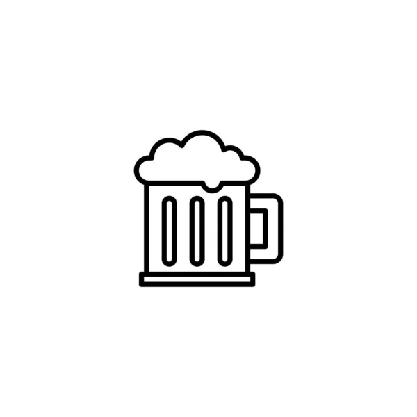 Bier mok pictogram vectorillustratie — Stockvector