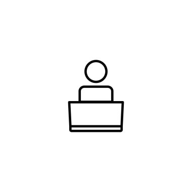 çevrimiçi öğrenme simgesi vektör illüstrasyonu