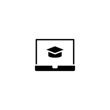 çevrimiçi öğrenme simgesi vektör illüstrasyonu
